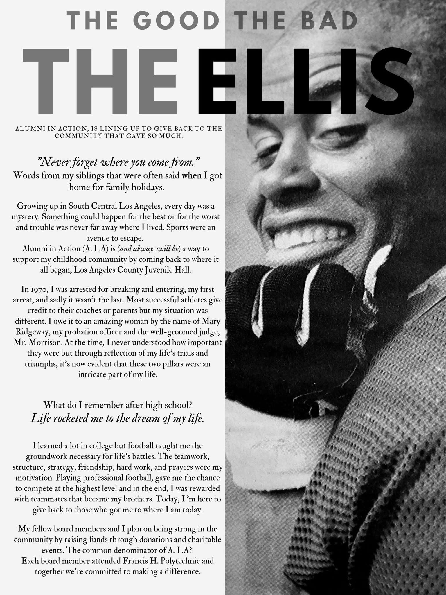 Magazine feature titled The Good, The Bad, The Ellis
