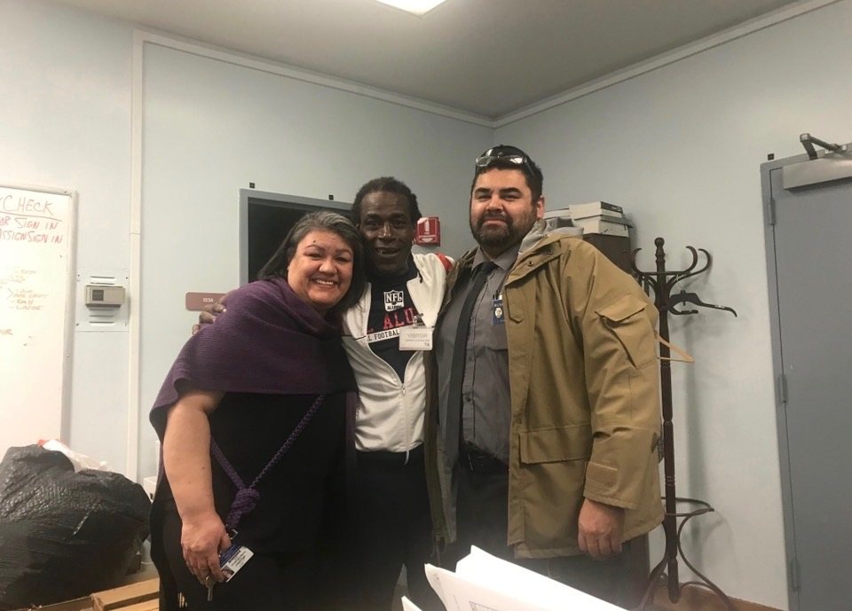 Craig Ellis with staff at Los Angeles County Juvenile Hall